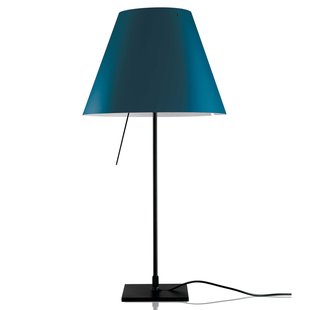 Luceplan Costanzina Tafellamp Zwart/Petroleum Blue