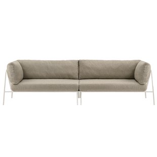 Pedrali Nolita 4-zits Loungebank Kussen Tortora Frame Wit
