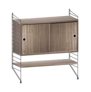String Furniture Dressoir Small Zwart/walnoot