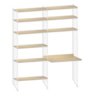 String Furniture Kast Met Tafel Medium Wit/eiken