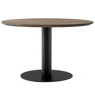 &amp;tradition In Between SK12 Tafel Met Zwarte Voet Tafelblad Gerookt Eiken