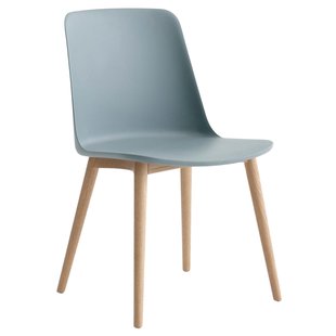 &amp;tradition Rely HW71 Stoel Onderstel Eikenhout Licht Blauw