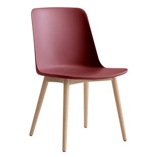 &amp;tradition Rely HW71 Stoel Onderstel Eikenhout Rood Bruin