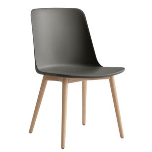 &amp;tradition Rely HW71 Stoel Onderstel Eikenhout Stone Grey