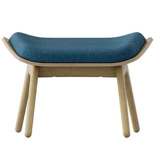 Umage The Reader Voetenbank Naturel Eiken Petrol Blue