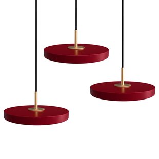 Umage Asteria Micro 3 Cluster Hanglamp LED Messing/Ruby Red