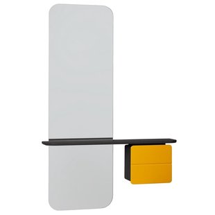 Umage One More Look Spiegel Zwart Eiken Saffron Yellow
