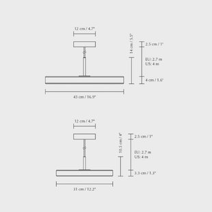 UMAGE LED hanglamp Asteria Plus Mini, parelwit Ø 31 cm CCT