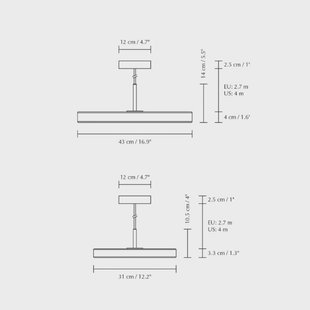 UMAGE LED hanglamp Asteria Plus Medium zwart Ø 43 cm CCT