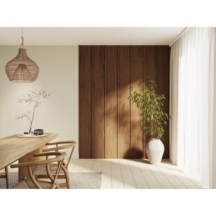 Cando Lattenwand Decowall Acoustic Elements - Walnoot - 260x30cm - 2 Stuks