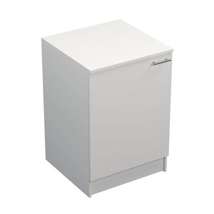 Keuken Onderkast Prim - Wit Melamine - Rvs Handgreep - 60x89x59cm