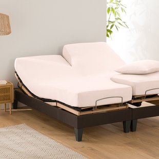 Effen hoeslaken in katoen, verstelbare bedbodem, Scenario