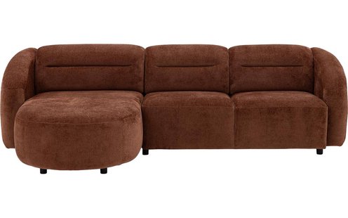 Goossens Bank Zitra bruin, stof,