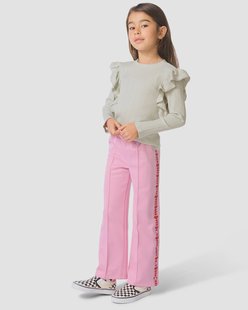 HEMA Kinderbroek straight fit hartjes roze (roze)