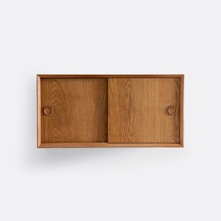 Vintage wandmeubel, eikenfineer, Quilda