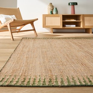 Vloerkleed in jute met rand, Gibela