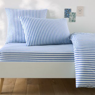 Hoeslaken voor kinderen, katoen, omslag 30 cm, SOIZIC BLEU