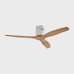 Lucande plafondventilator Vindur, wit, hout, DC, stil - Woonkamer - Modern - Metaal