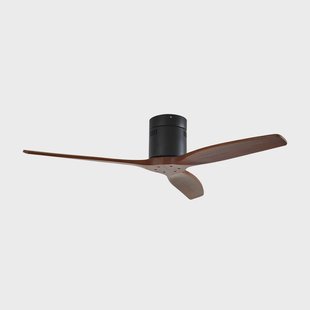 Lucande plafondventilator Vindur, zwart, hout, DC, stil - Woonkamer - Modern - Metaal