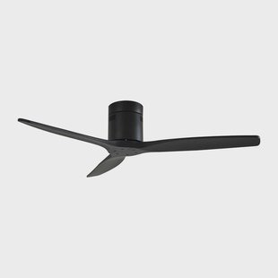Lucande plafondventilator Vindur, zwart, DC, stil, 132 cm - Woonkamer - Modern - Metaal