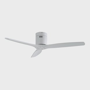 Lucande plafondventilator Vindur, wit, DC, stil, Ø 132 cm - Woonkamer - Modern - Metaal