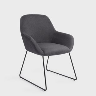 Jesper Home Eetkamerstoel 'Kushi' Slide Black, kleur Black-Out