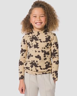 HEMA Kinder T-shirt rib dieren bruin (bruin)