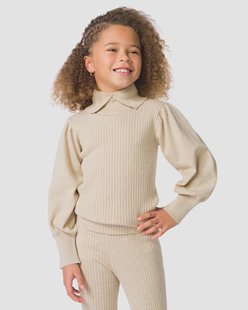 HEMA Kindertrui fijngebreid ballonmouw roze (roze)