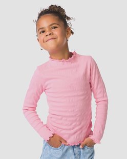 HEMA Kinder T-shirt structuur roze (roze)