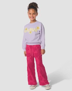 HEMA Kinderlegging wijd badstof bloemen roze (roze)