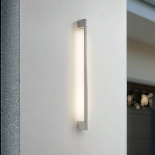 Lindby LED buiten wandlamp Neano, 90 cm, steengrijs, IP54