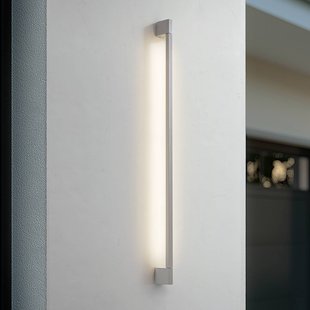 Lindby LED buiten wandlamp Neano, 120 cm, steengrijs, IP54