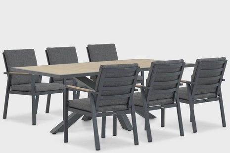 Lifestyle Marseille/Palermo 215 cm dining tuinset 7-delig