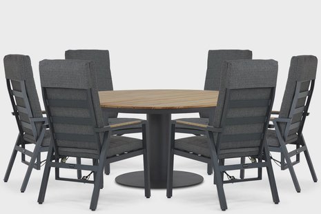 Lifestyle Marseille/Salerno 160 cm dining tuinset 7-delig