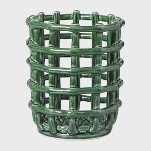 Keukengerei pot keramiek - groen - ø13.5x17 cm