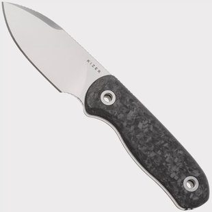 Kizer Vanguard Drop Bear Fix 1094A3 Satin M390, Carbonfiber, vaststaand mes, Azo design