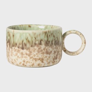 Mok gevlekt - blauw/bruin - 280 ml