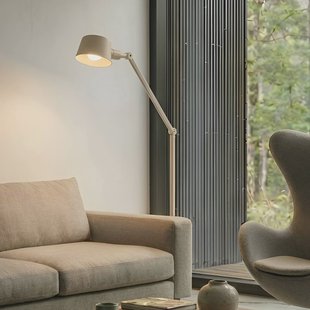 Lucande vloerlamp Silka, 173 cm, beige, verstelbaar, E27