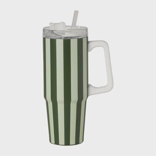Drinkbeker streep - groen - 900 ml