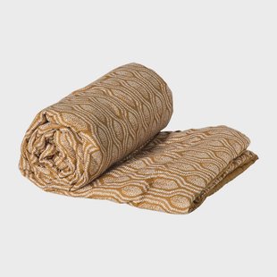 Plaid quilted wave - bruin - 130x170 cm