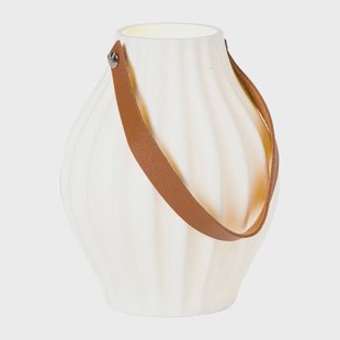 LED lamp keramiek hoog - wit - 16x13.5x13.5 cm