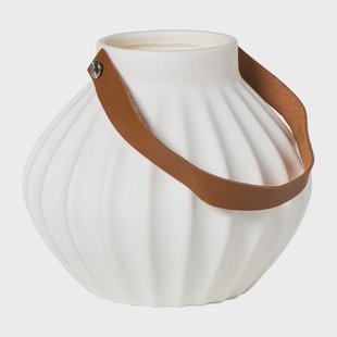 LED lamp keramiek laag - wit - 13x15.5x15.5 cm