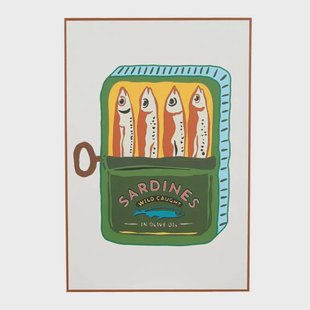 Mica Decorations schilderij Sardines (41x61 cm)