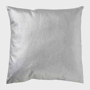 Kussen - zilverkleurig - 40x40 cm