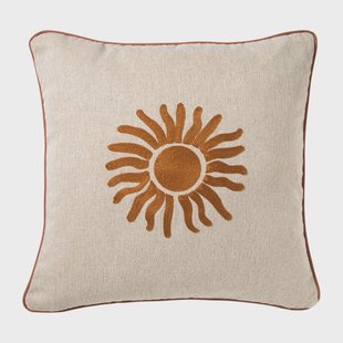 Kussen zon - bruin - 45x45 cm