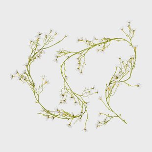 Slinger bloemen margriet - wit/geel - 210 cm