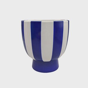 Bloempot keramiek - blauw - ø14.5 cm