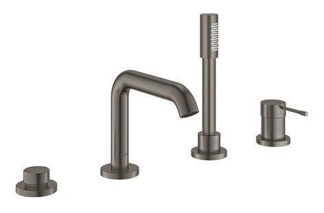 Badrandcombinatie GROHE Essence New Viergats Hard Graphite Geborsteld