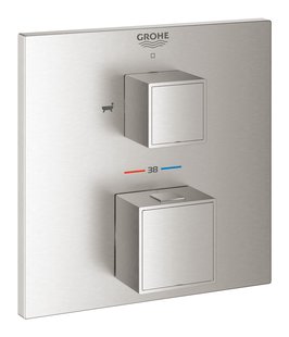 Opbouwdeel GROHE Grohtherm Cube Met Omstel (Douche & Baduitloop) Supersteel