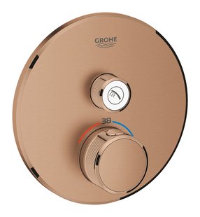 Opbouwdeel GROHE Grohtherm Smartcontrol Douche T, Rond Warm Sunset Geborsteld